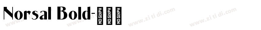 Norsal Bold字体转换